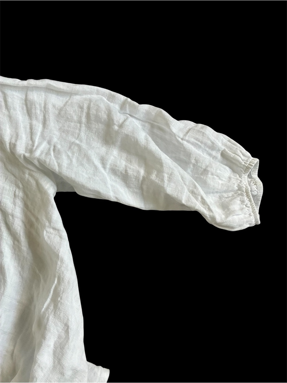 Milio Milano Linen Button Shirt Italy White Cottage Coastal M - Picture 4 of 10